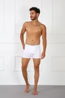 Beyaz Pamuklu Erkek Büyük Beden Likralı Boxer Akbeniz 40134 Beyaz detay görünüm