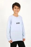 Erkek Çocuk Uzun Kol Penye Pijama Takım Akbeniz 20437 Buz Mavisi farklı açı
