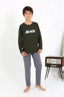 Uzun Kollu Pamuklu Erkek Çocuk Pijama Takım Akbeniz 20437 detay görünüm