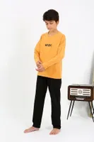 Nasa Uzun Kollu Penye Erkek Çocuk Pijama Takım Akbeniz 20438 Sarı görsel 4