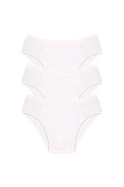 Akbeniz Beyaz 3Lü Pamuk Erkek Slip Akbeniz 40129