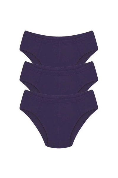 Pamuklu Düz 3Lü Erkek Slip Akbeniz 40129