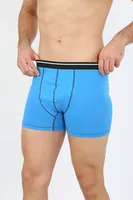 Erkek Pamuk Likralı Boxer Mavi 40133 Mavi farklı açı