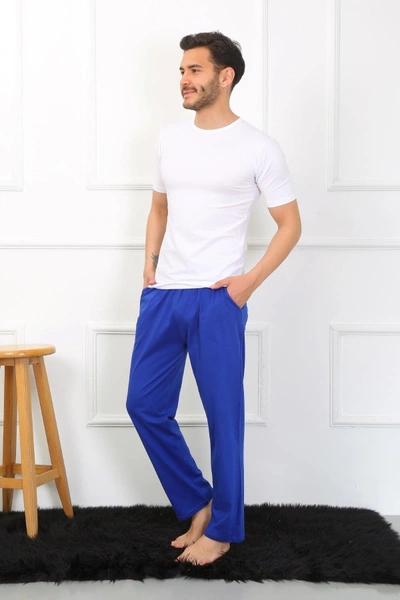 Pamuk Saks Erkek Tek Alt Pijama Akbeniz 27495