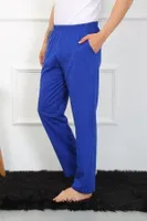 Pamuk Saks Erkek Tek Alt Pijama Akbeniz 27495 Saks farklı açı