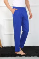 Pamuk Saks Erkek Tek Alt Pijama Akbeniz 27495 Saks görsel 6