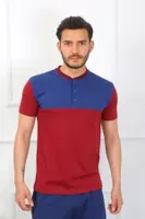 Erkek Penye 3'lü Sax-Bordo Parçalı Pijama Takımı Akbeniz 6823 görsel 4