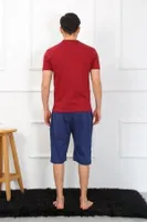 Erkek Penye 3'lü Sax-Bordo Parçalı Pijama Takımı Akbeniz 6823 görsel 5