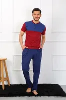 Erkek Penye 3'lü Sax-Bordo Parçalı Pijama Takımı Akbeniz 6823 görsel 7