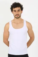 Erkek Penye Beyaz Atlet Akbeniz 6566 Beyaz