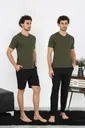 Erkek Penye Haki 3'lü Pijama Takımı Akbeniz 6848