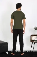Erkek Penye Haki 3'lü Pijama Takımı Akbeniz 6848 Haki görsel 9