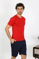 Erkek Penye Kırmızı 3'lü Pijama Takımı Akbeniz 6848 Kırmızı görsel 6
