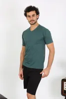 Penye Petrol Rengi 3'lü Pijama Takımı Akbeniz 6848 Petrol görsel 4