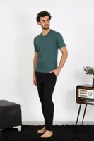 Penye Petrol Rengi 3'lü Pijama Takımı Akbeniz 6848 Petrol görsel 5