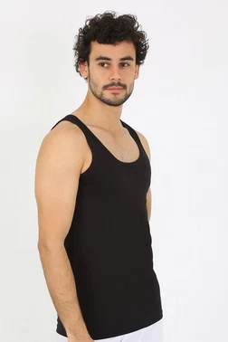 Akbeniz Klasik Penye Siyah Erkek Atlet Akbeniz 6566