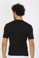 Kısa Kollu Sıfır Yaka Likralı Siyah Erkek T-Shirt Akbeniz 65710 Siyah farklı açı