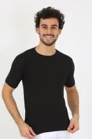 Kısa Kollu Sıfır Yaka Likralı Siyah Erkek T-Shirt Akbeniz 65710 Siyah görsel 6