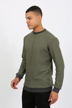 Akbeniz Uzun Kollu Manşetli Paça Penye Erkek Pijama Takımı Akbeniz 6870 - Alternatif Görünüm