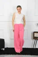 Kadın Bol Paça Penye Pembe Alt Üst Takım Akbeniz 5501 Pembe görsel 6
