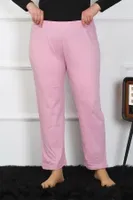 Pembe Beli Lastikli Büyük Beden Tek Alt Pijama Akbeniz 27505 Pembe farklı açı