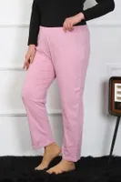 Pembe Beli Lastikli Büyük Beden Tek Alt Pijama Akbeniz 27505 Pembe görsel 4