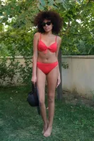 Ayar Askılı Destekli Fiyonklu Kırmızı Kadın Bikini Akbeniz 35008 Kırmızı görsel 5