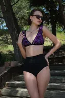 Fırfırlı Yüksek Bel Bikini Takım Menekşe 35001 Menekşe