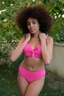 İçi Boş Fiyonklu Kaplı Fuşya Alt Üst Bikini Takım Akbeniz 35011 Fuşya görsel 5