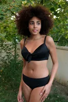 Siyah İçi Boş Fiyonklu Kaplı Alt Üst Bikini Takım Akbeniz 35011 farklı açı