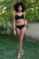 Siyah İçi Boş Fiyonklu Kaplı Alt Üst Bikini Takım Akbeniz 35011 görsel 6