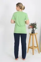 Pamuklu Kısa Kollu Kadın Pijama Takım Akbeniz 4215 farklı açı