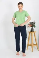 Pamuklu Kısa Kollu Kadın Pijama Takım Akbeniz 4215 görsel 4