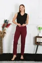 Kadın Pijama Altı Pamuk Penye Tek Alt Pijama Bordo Akbeniz 27513