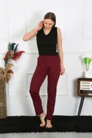 Kadın Pijama Altı Pamuk Penye Tek Alt Pijama Bordo Akbeniz 27513 Bordo farklı açı