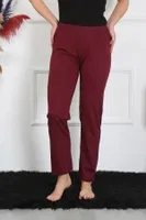 Kadın Pijama Altı Pamuk Penye Tek Alt Pijama Bordo Akbeniz 27513 Bordo görsel 4