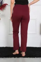 Kadın Pijama Altı Pamuk Penye Tek Alt Pijama Bordo Akbeniz 27513 Bordo görsel 5