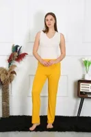 Sarı Pijama Altı Pamuk Penye Tek Alt Pijama Akbeniz 27513 Sarı