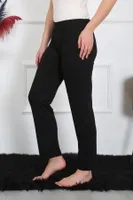 Pamuk Penye Akbeniz Kadın Tek Alt Pijama Siyah 27514 Siyah farklı açı