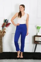 Saks Mavi Pamuklu Sax Tek Alt Pijama Akbeniz 27523 Saks detay görünüm