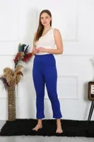 Saks Mavi Pamuklu Sax Tek Alt Pijama Akbeniz 27523 Saks farklı açı