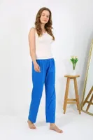 Tek Alt Kadın Penye Düz Pijama Akbeniz 27535 Mavi detay görünüm