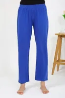Mavi Penye Düz Tek Alt Kadın Pijama Akbeniz 27538 farklı açı