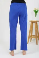 Mavi Penye Düz Tek Alt Kadın Pijama Akbeniz 27538 görsel 4