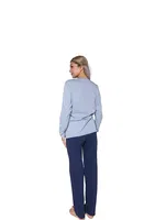 Yuvarlak Yaka Uzun Kollu Kadın Penye Pijama Takımı Lila Akbeniz 41110 Lila farklı açı