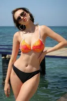 Kadın Yarım Destekli Bikini Takım Turuncu 35012 Turuncu farklı açı