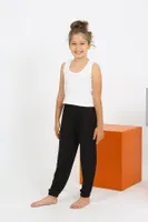 Sıfır Kollu Kız Çocuk Penye Pijama Takım Akbeniz 20433 Beyaz detay görünüm