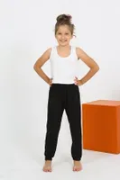 Sıfır Kollu Kız Çocuk Penye Pijama Takım Akbeniz 20433 Beyaz görsel 4