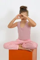 Kalın Askılı Pamuklu Kız Çocuk Pijama Takım Akbeniz 20433 Gül Kurusu