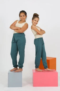 Akbeniz Pamuklu Kız Çocuk Sıfır Kollu Pijama Takım Akbeniz 20433 - Alternatif Görünüm